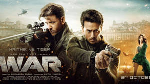 Tiger Shroff Vs Hrithik Roshan War Poster Wallpaper