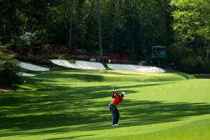 Tiger Woods Masters Golf Bunkers Wallpaper