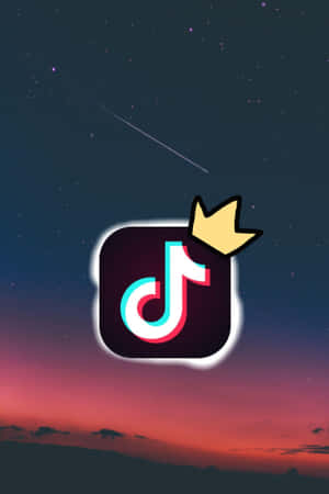 Tiktok Aesthetics Logo With Crown Wallpaper