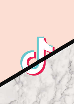 Tiktok Logo On A Marble Background Wallpaper