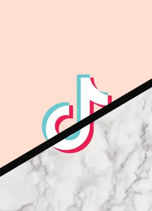 Tiktok Logo On A Marble Background Wallpaper