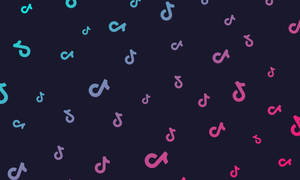 Tiktok Logo Patterns Wallpaper