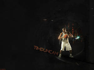 Tim Duncan In The Dark Wallpaper