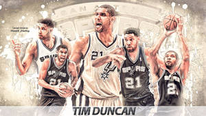 Tim Duncan San Antonio Edits Wallpaper