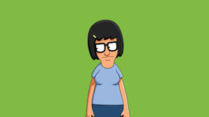 Tina Belcher In Apple Green Canvas Wallpaper