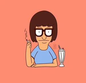 Tina Belcher Smoking Wallpaper