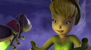 Tinker Bell With A Firefly Wallpaper