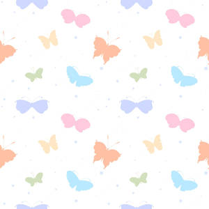 Tiny And Colorful Pastel Butterflies Wallpaper