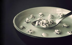 Tiny Darth Vader Heads In Bowl Wallpaper