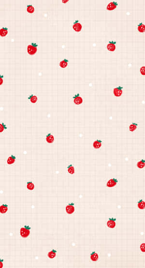 Tiny Pastel Strawberry Wallpaper