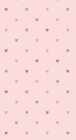 Tiny Pattern Pink Hearts Iphone Wallpaper