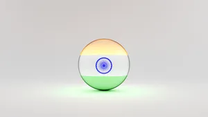 Tiranga Indian Flag Round Badge Wallpaper