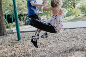 Tire Playground Swing Wallpaper