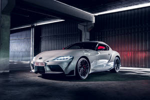 Titanium White Toyota Supra Car Wallpaper