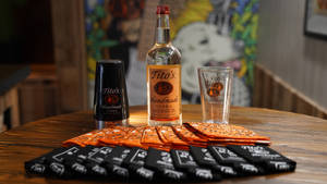 Titos Vodka Glass And Shaker Wallpaper