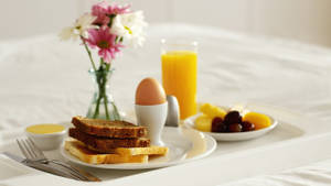 Toasted Bread Breakfast Wallpaper