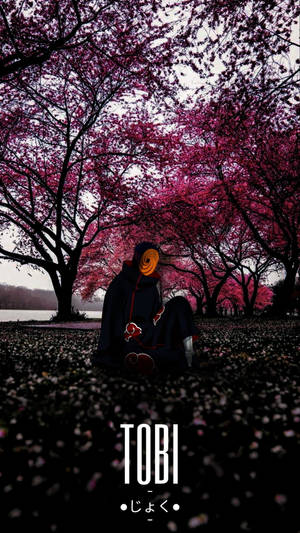 Tobi Naruto Purple Aesthetic Trees Wallpaper