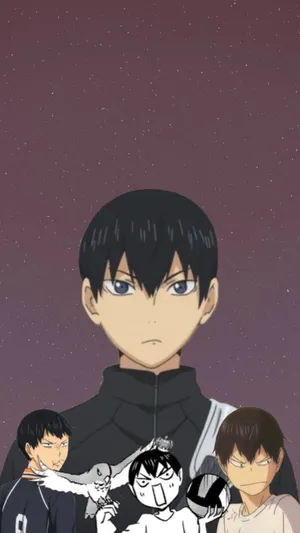 Tobio Kageyama Meme Face Collage Wallpaper