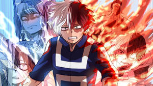 Todoroki And His Parents Wallpaper