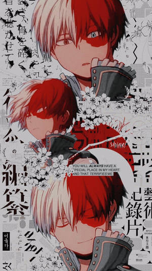 Todoroki Cherry Blossoms Aesthetic My Hero Academia Wallpaper