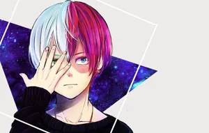 Todoroki Cute Peeking Pose Wallpaper