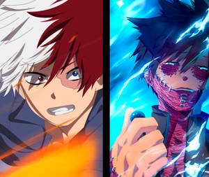 Todoroki Family Dabi And Shoto Wallpaper