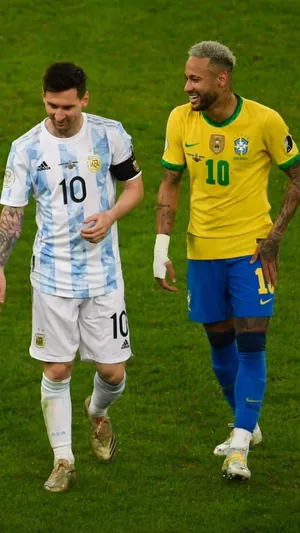 Together Again: Messi And Neymar Reunite Wallpaper
