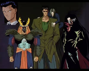 Toguro And Kuroiwa Reiko Ghost Fighter Wallpaper