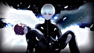 Tokyo Ghoul Characters Black White Wings Wallpaper