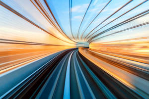 Tokyo Subway Tunnel Motion Blur Wallpaper