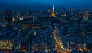 Tokyo Tower Cityscape At Night Wallpaper