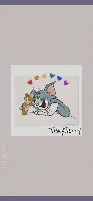 Tom And Jerry In A Laughable Moment Wallpaper