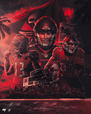 Tom Brady Two Toned Buccaneers Uniform Wallpaper