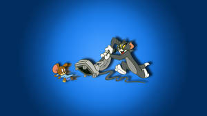 Tom Cat And Jerry Mouse Frolicking Wallpaper