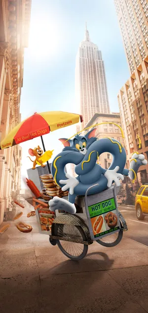 Tom Cat Selling Hot Dogs Wallpaper