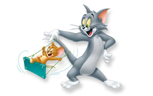 Tom Cat While Swinging Jerry Wallpaper