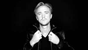 Tom Felton Black And White Hd Wallpaper