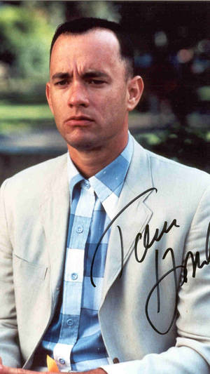 Tom Hanks Forrest Gump Signed Photograph Wallpaper