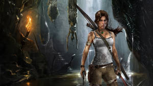 Tomb Raider 9 Art Lara Croft Cave Wallpaper