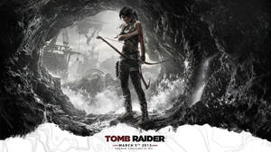 Tomb Raider 9 Lara Croft In Cave With Ship Wallpaper