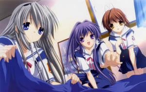 Tomoyo Kyo And Nagisa Clannad Wallpaper