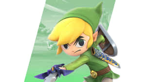 Toon Link Fighting Pose Wallpaper