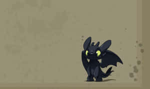 Toothless Dragon Cute Pose Wallpaper