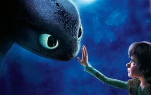 Toothlessand Hiccup Magical Encounter Wallpaper