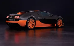Top 10 Car Matte Orange Black Bugatti Veyron Wallpaper
