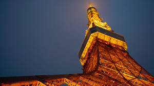 Top Of Tokyo Tower Lit Up Wallpaper