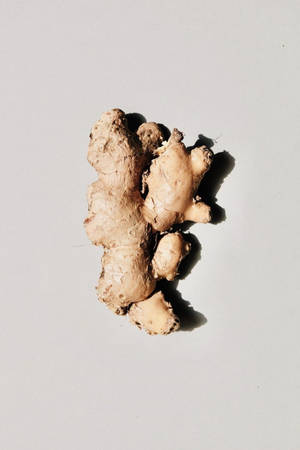 Top View Ginger Rhizome Vegetable Wallpaper