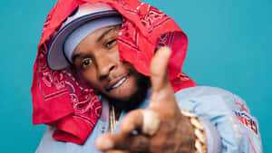 Tory Lanez Red Bandana Portrait Wallpaper