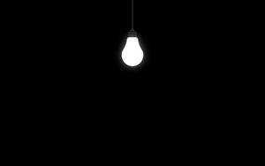 Total Black With Light Bulb Wallpaper