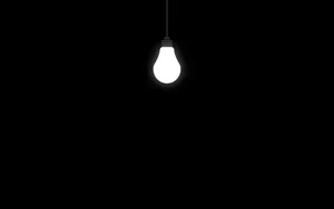 Total Black With Light Bulb Wallpaper